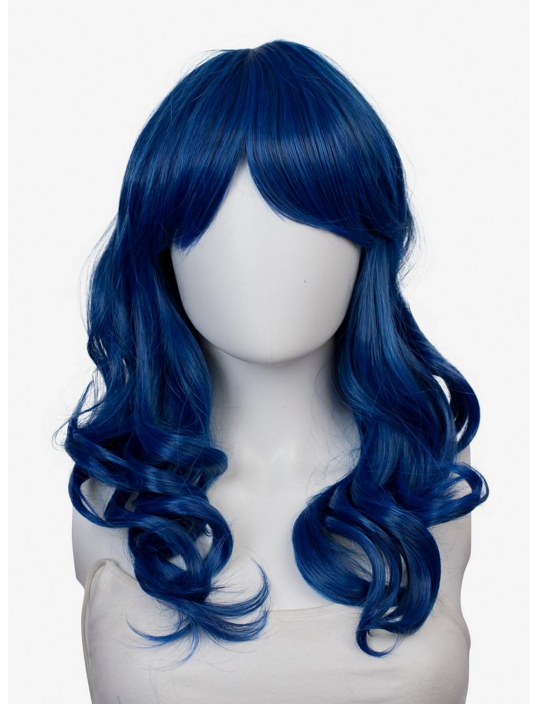 Epic Cosplay Hestia Dark Blue Shoulder Length Curly Wig, , hi-res