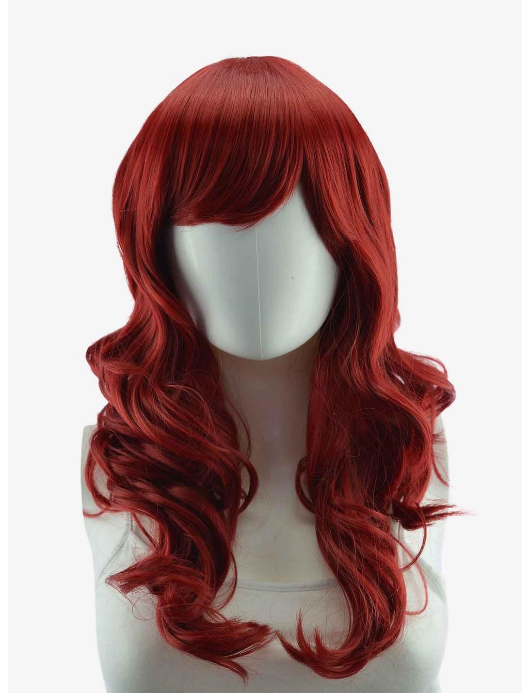 Epic Cosplay Hestia Dark Red Shoulder Length Curly Wig, , hi-res