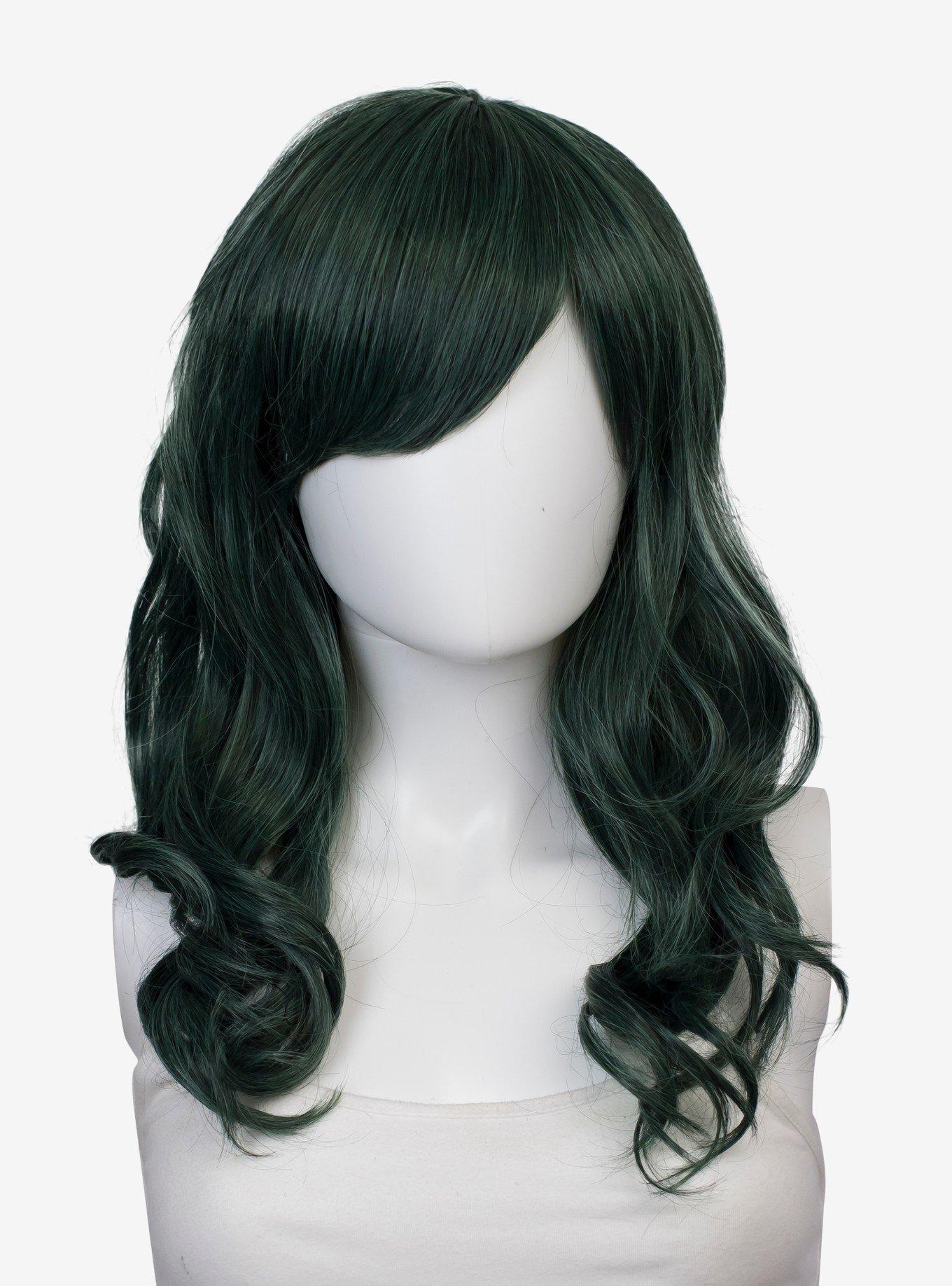 Epic Cosplay Hestia Forest Green Mix Shoulder Length Curly Wig, , hi-res