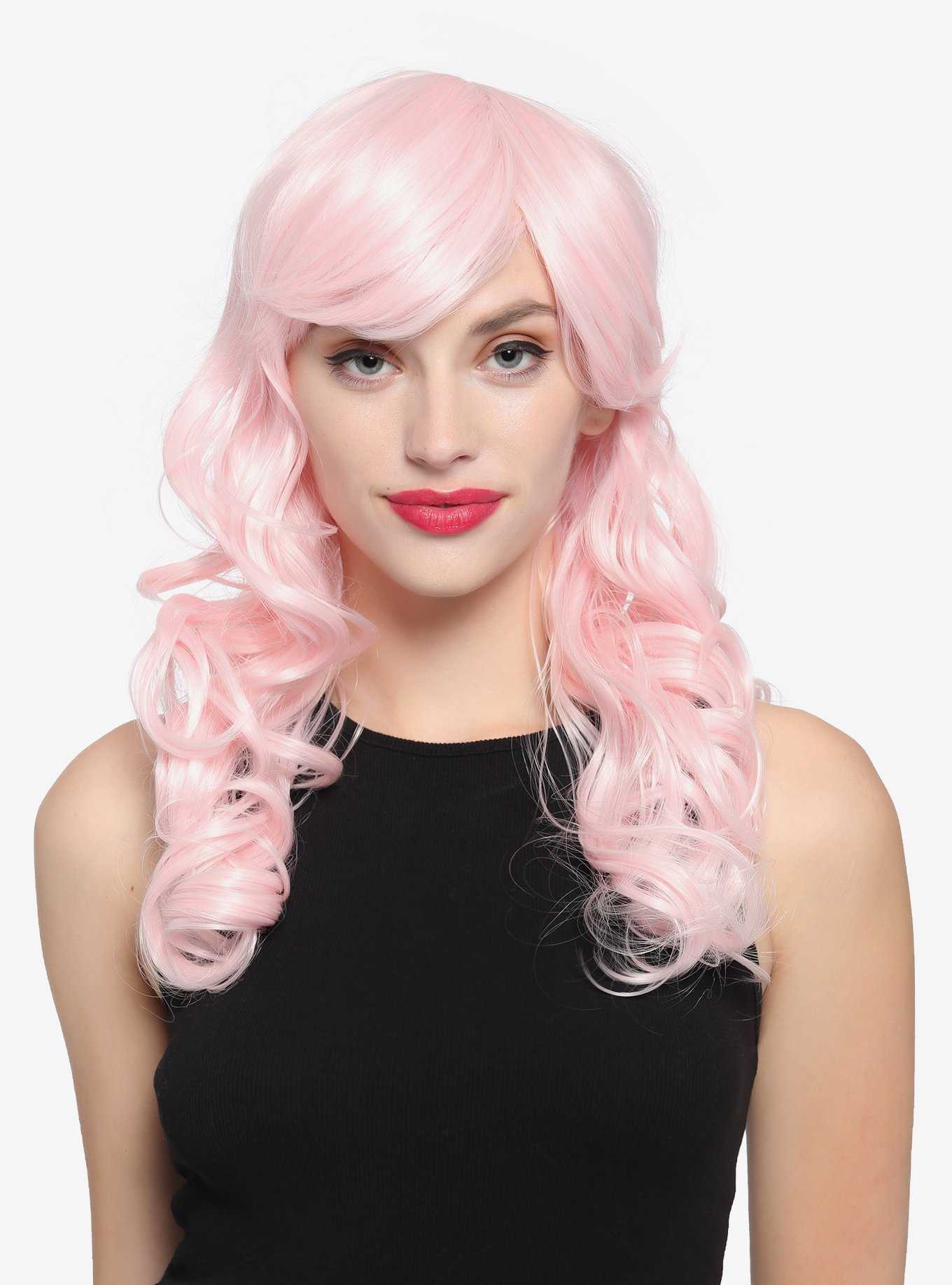 Epic Cosplay Hestia Fusion Vanilla Pink Shoulder Length Curly Wig, , hi-res