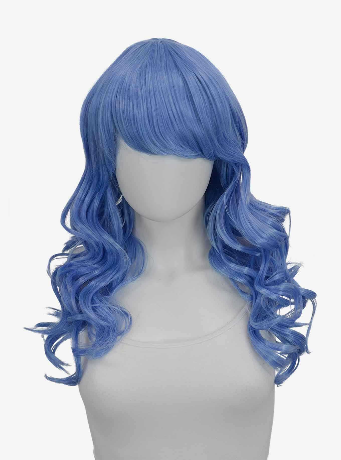 Epic Cosplay Hestia Light Blue Mix Shoulder Length Curly Wig, , hi-res