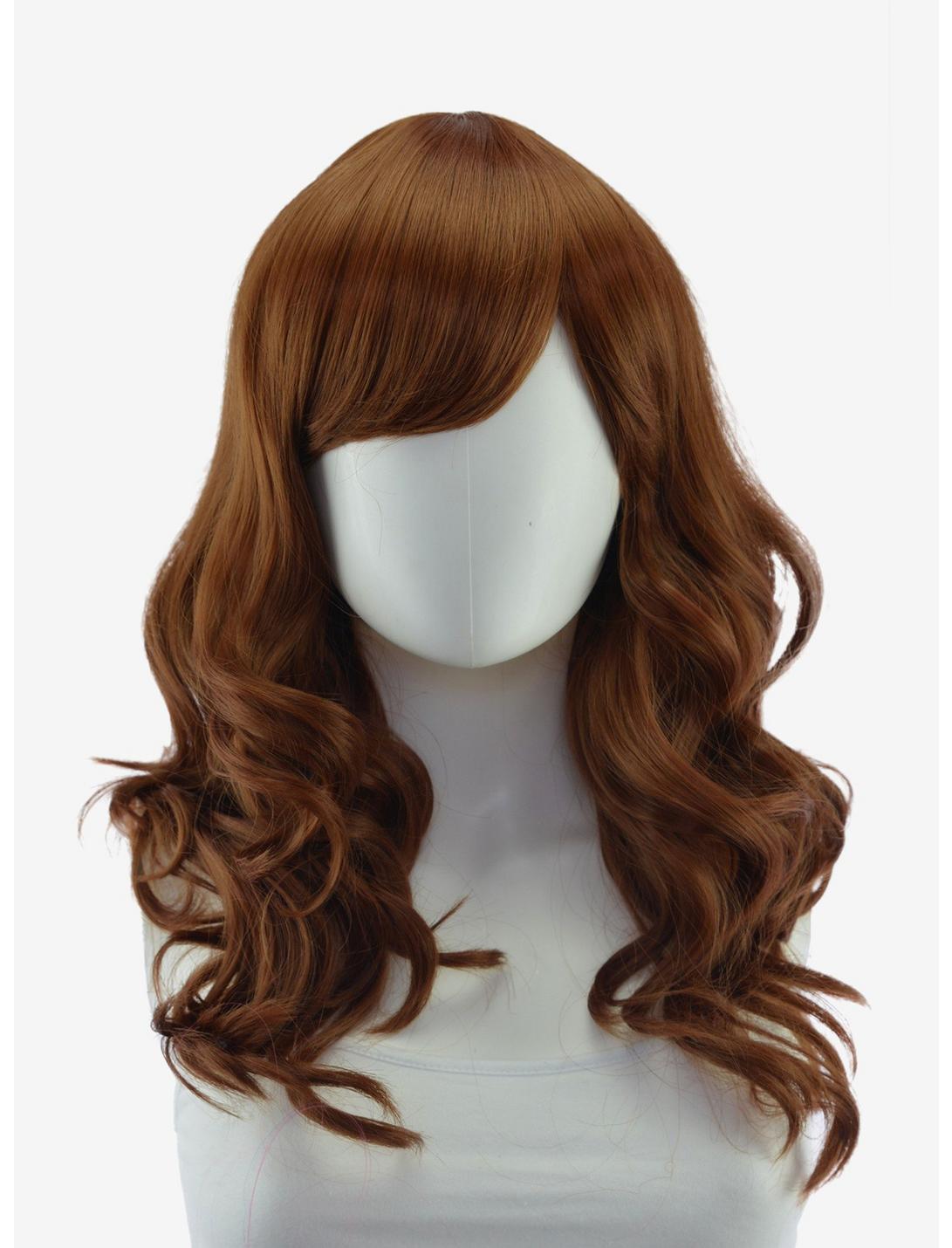 Epic Cosplay Hestia Light Brown Shoulder Length Curly Wig, , hi-res