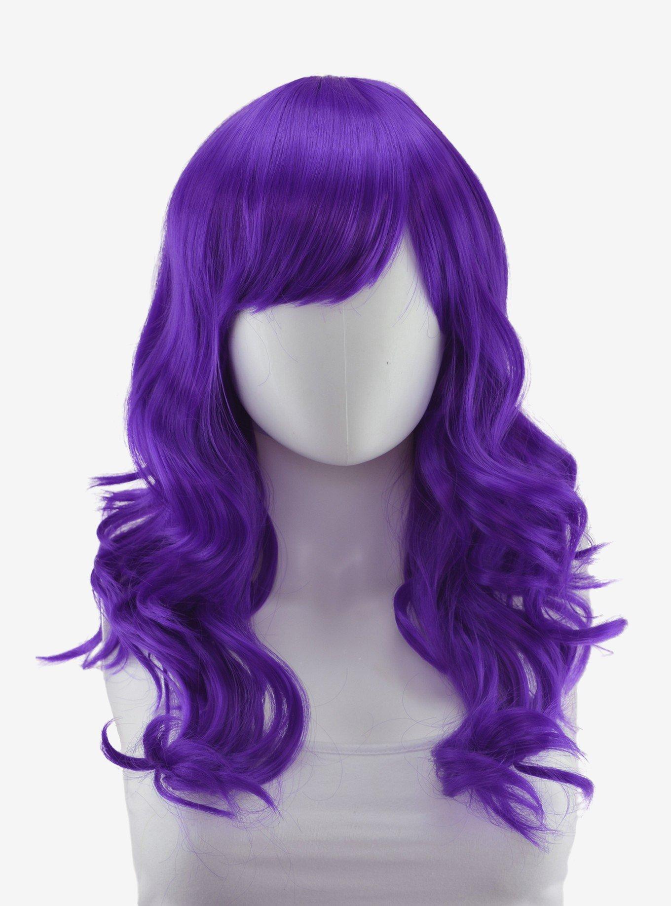 Epic Cosplay Hestia Lux Purple Shoulder Length Curly Wig