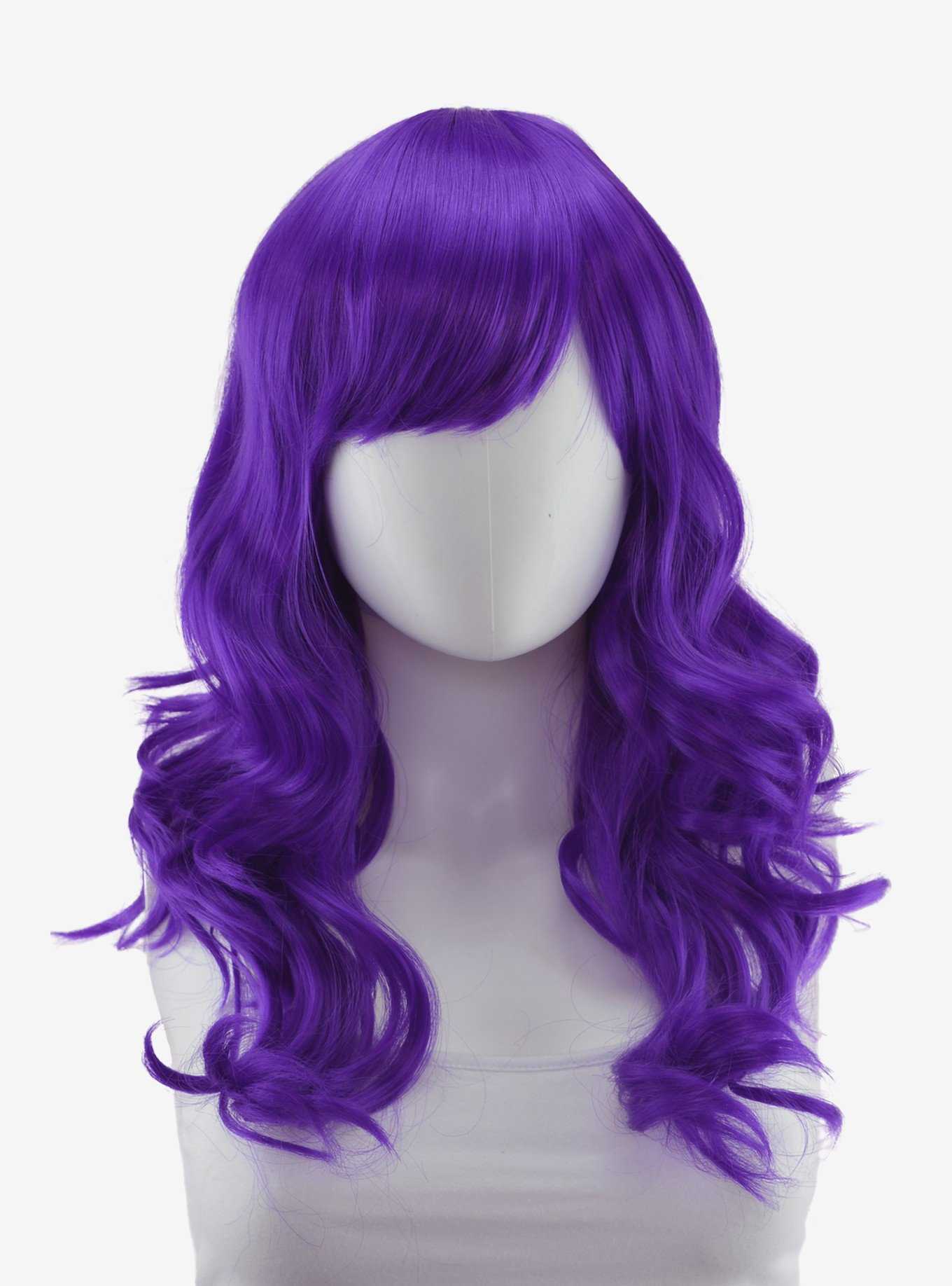 Epic Cosplay Hestia Lux Purple Shoulder Length Curly Wig, , hi-res