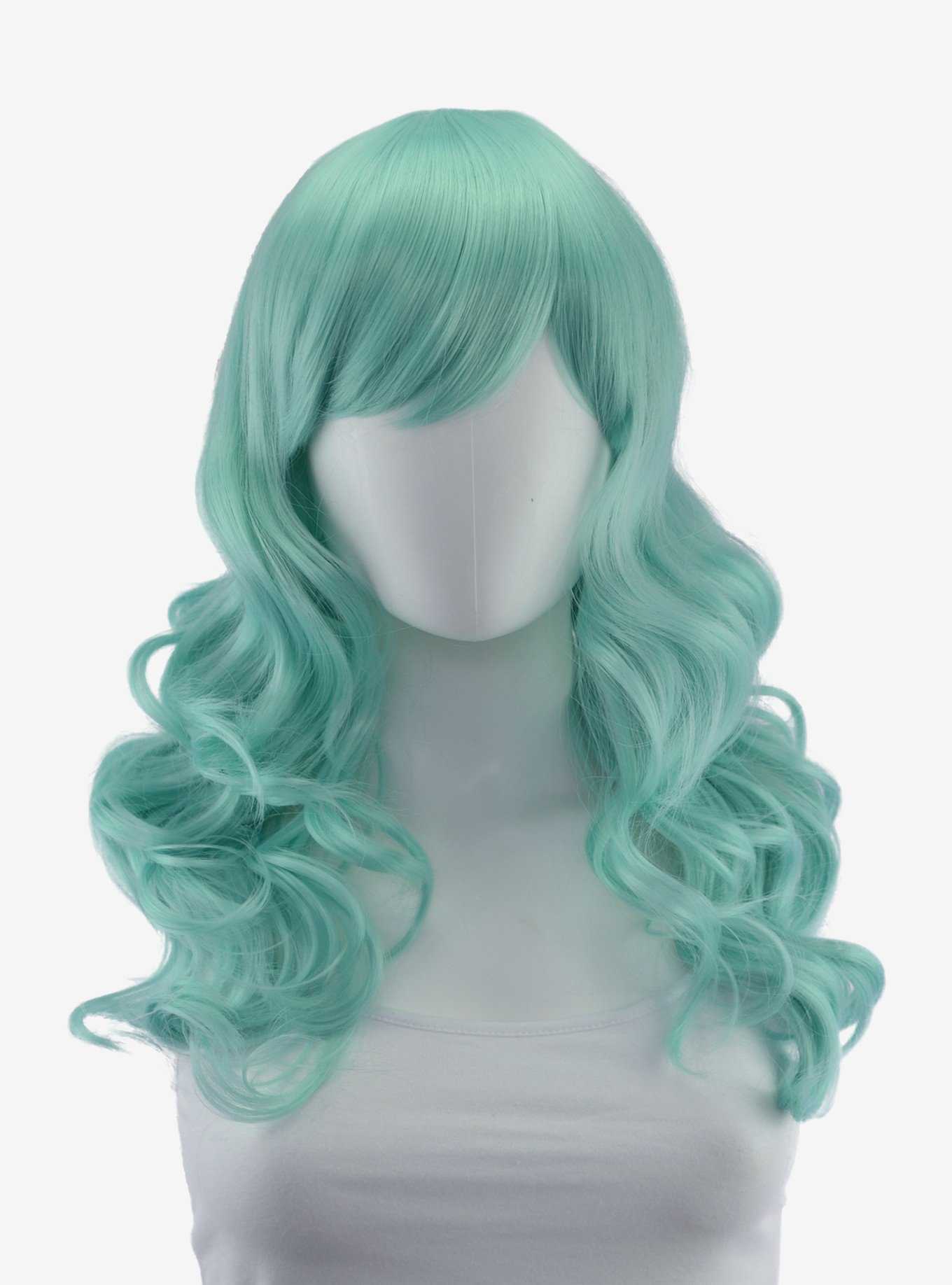 Epic Cosplay Hestia Mint Green Shoulder Length Curly Wig, , hi-res