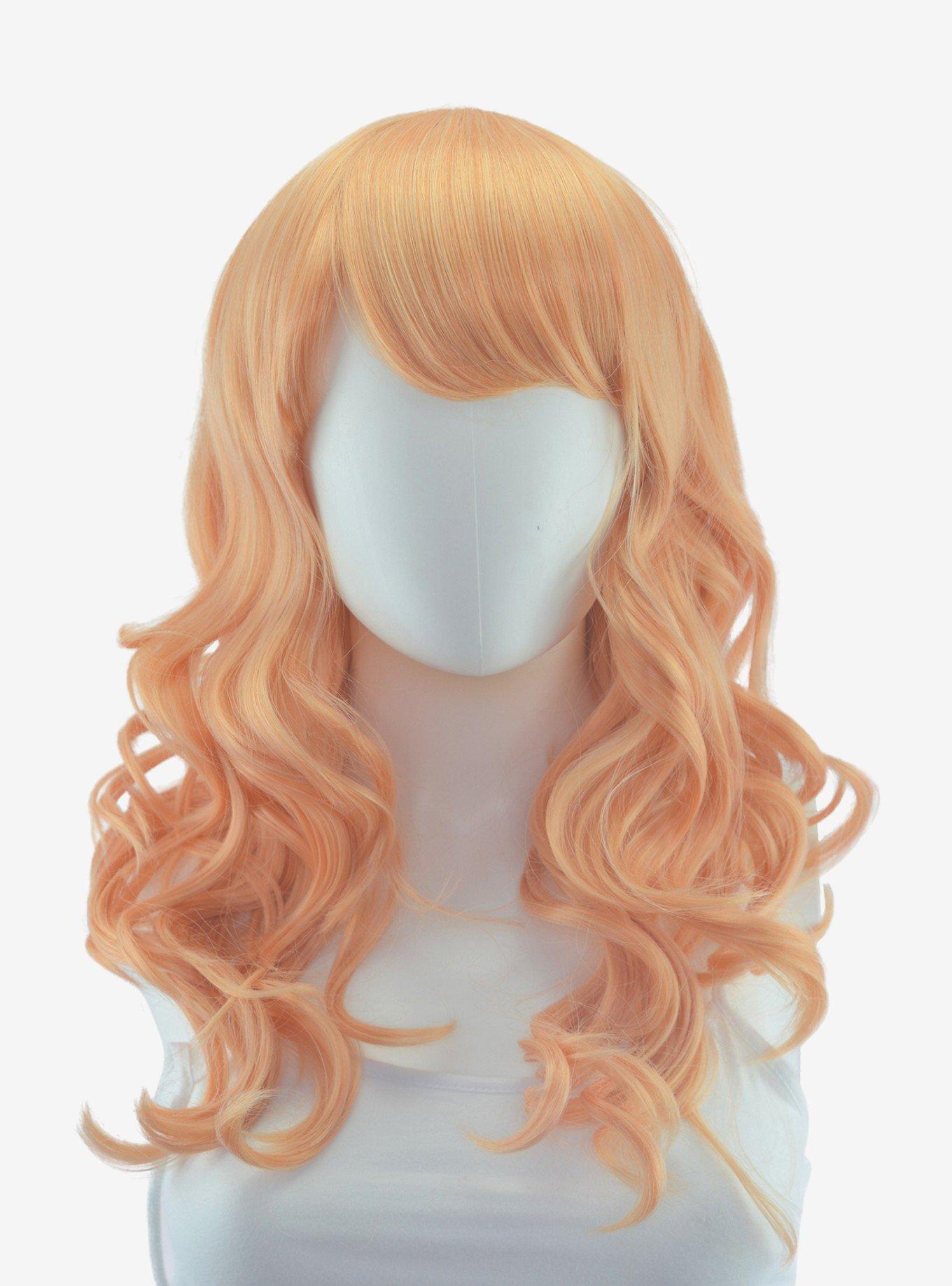 Epic Cosplay Hestia Peach Blonde Shoulder Length Curly Wig, , hi-res