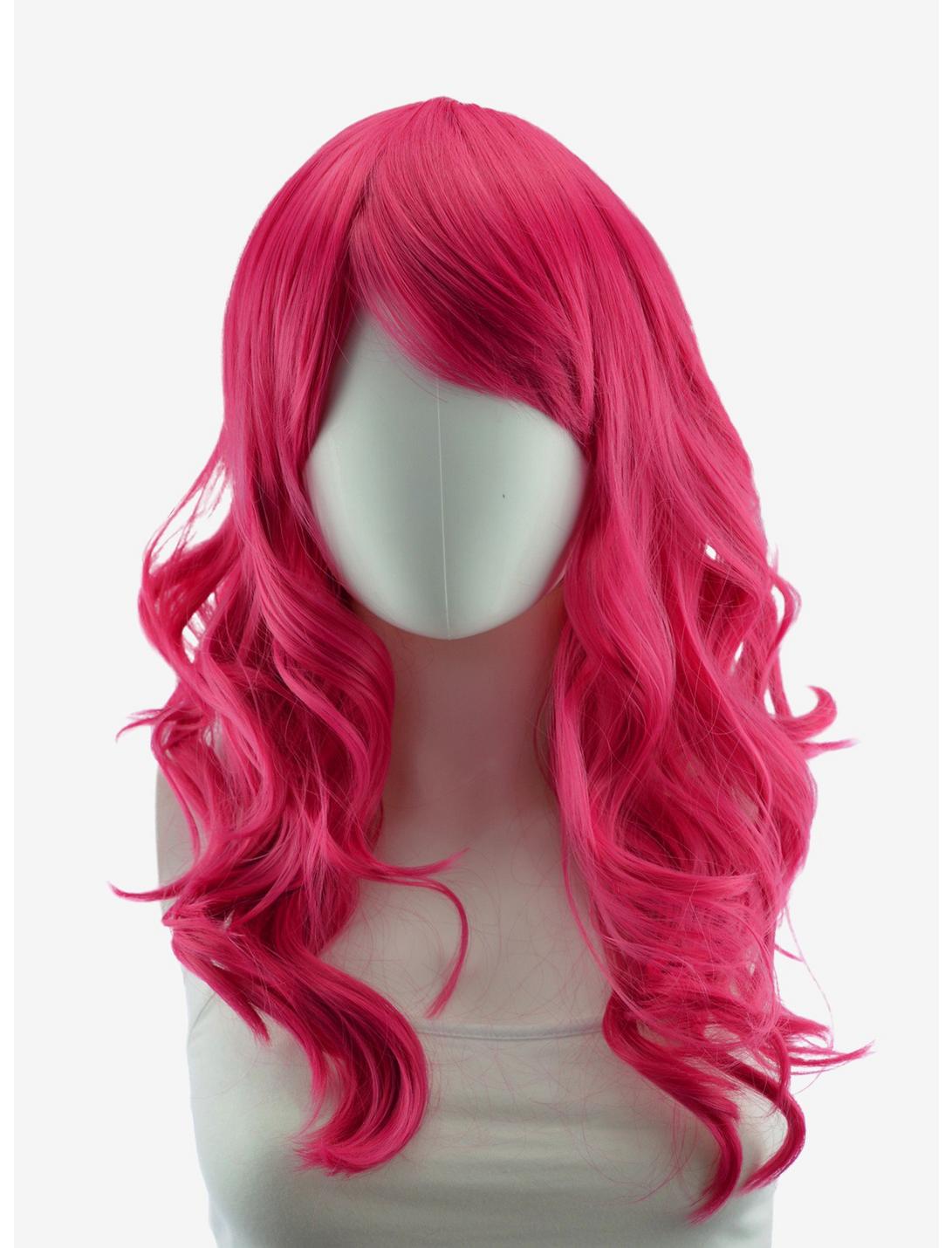Epic Cosplay Hestia Raspberry Pink Shoulder Length Curly Wig, , hi-res