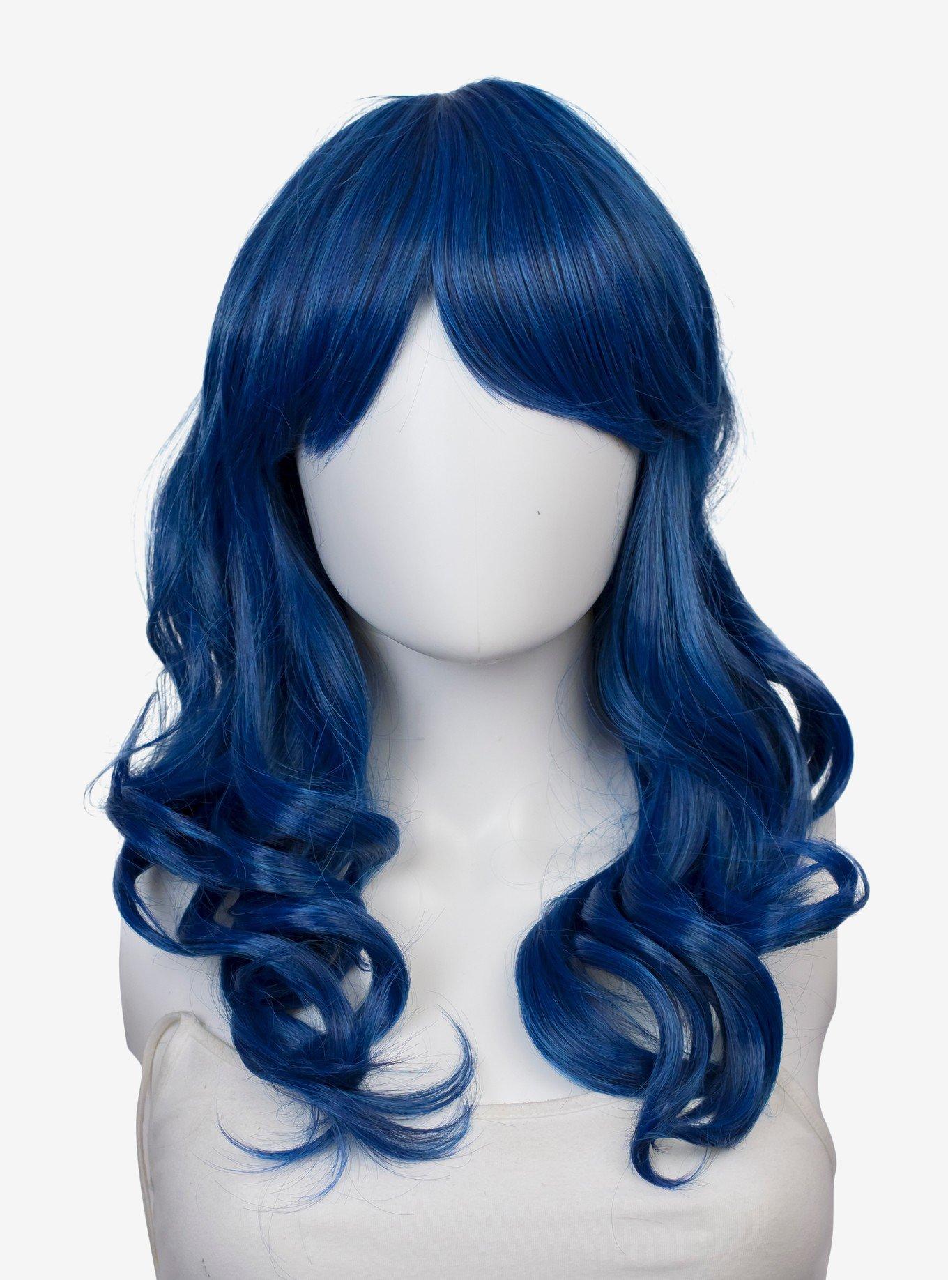 Epic Cosplay Hestia Shadow Blue Shoulder Length Curly Wig, , hi-res