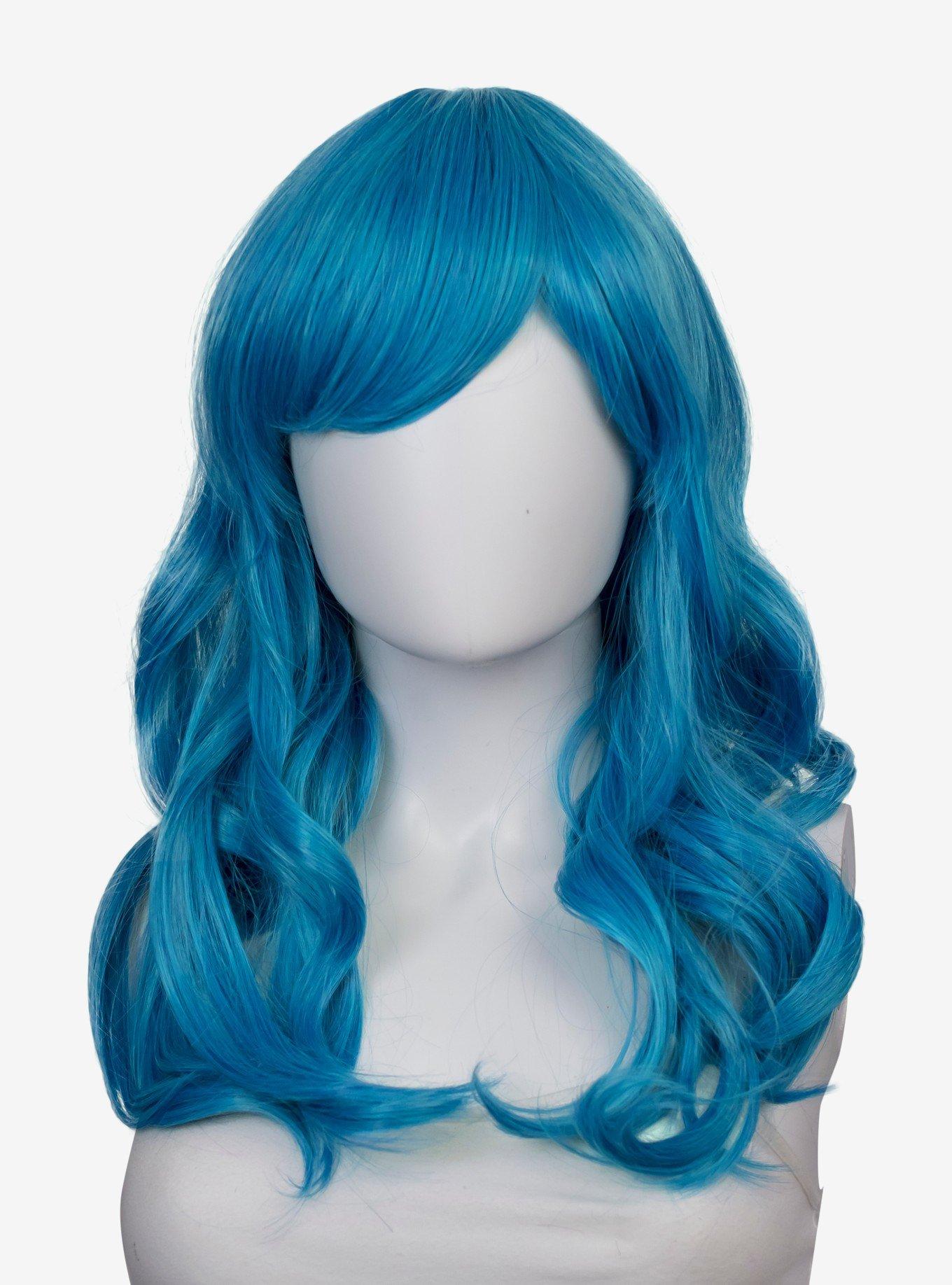 Hot Topic Epic Cosplay Hestia Teal Blue Mix Shoulder Length Curly