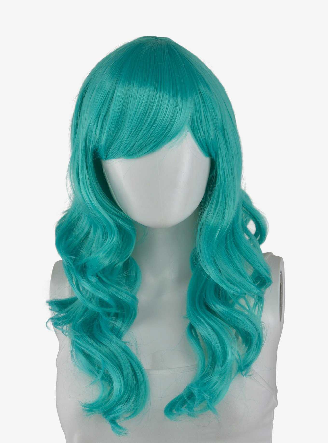 Epic Cosplay Hestia Vocaloid Green Shoulder Length Curly Wig, , hi-res