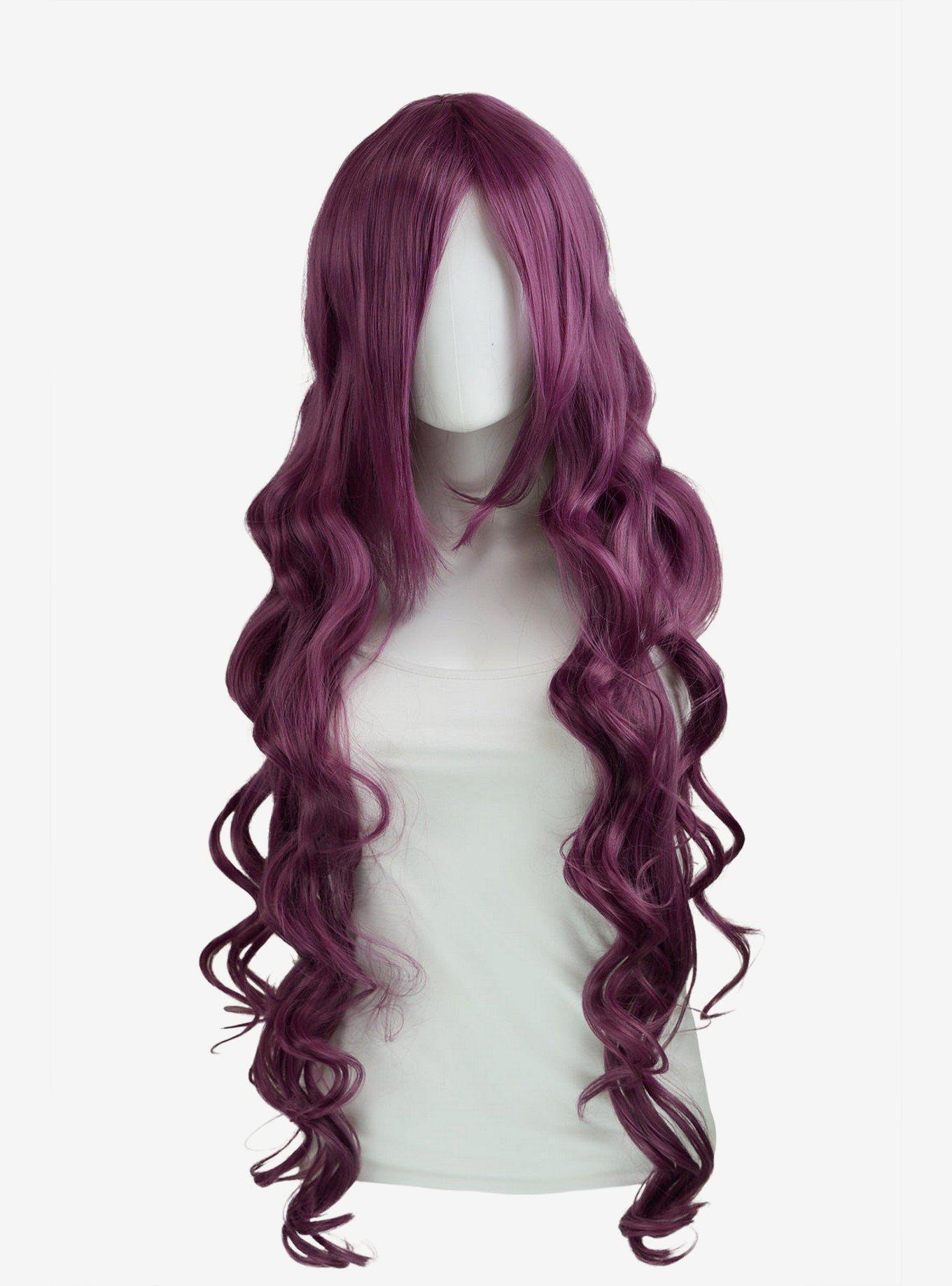 Epic Cosplay Hera Dark Plum Purple Long Curly Wig Hot Topic