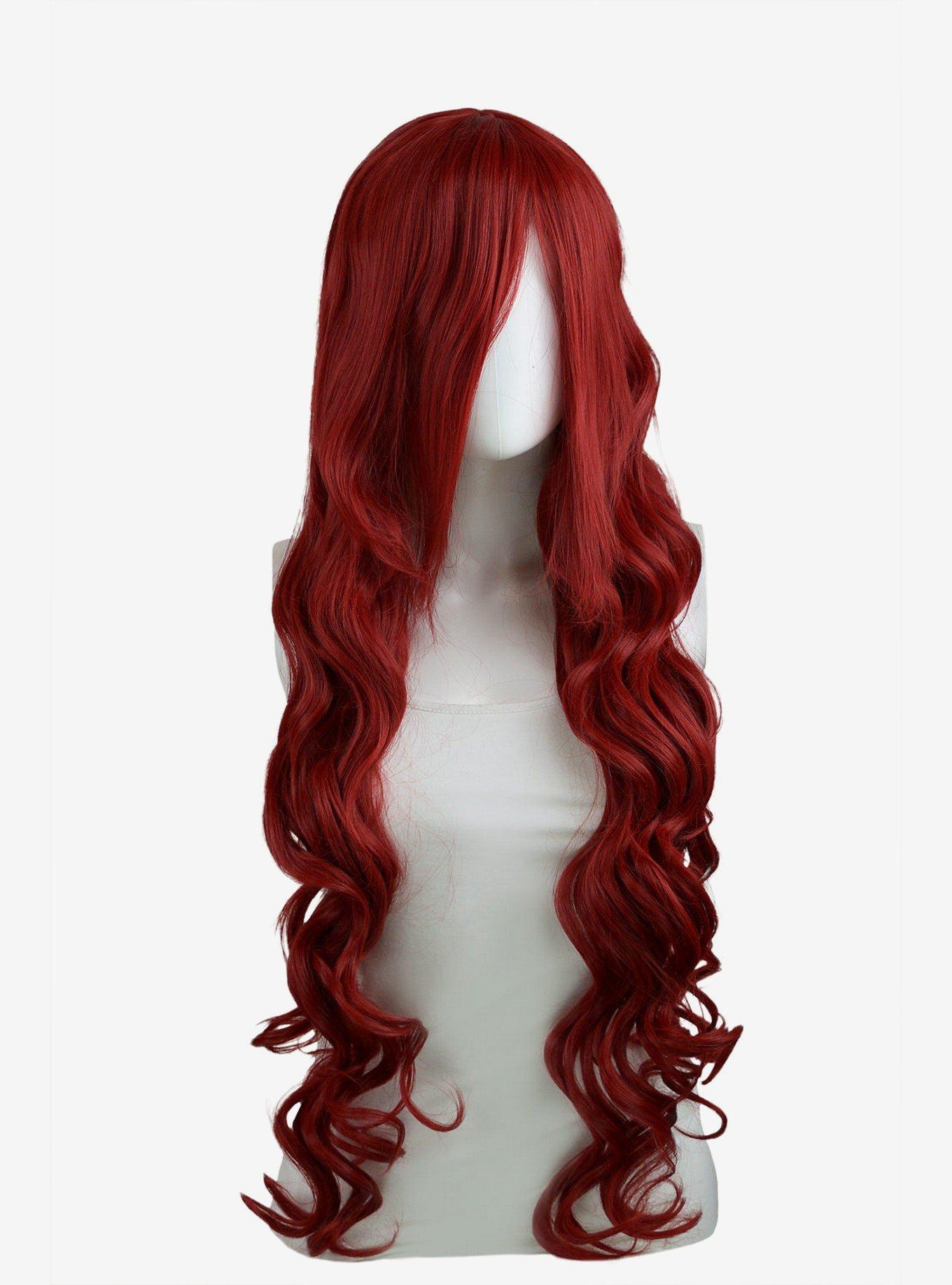 Epic Cosplay Hera Dark Red Long Curly Wig