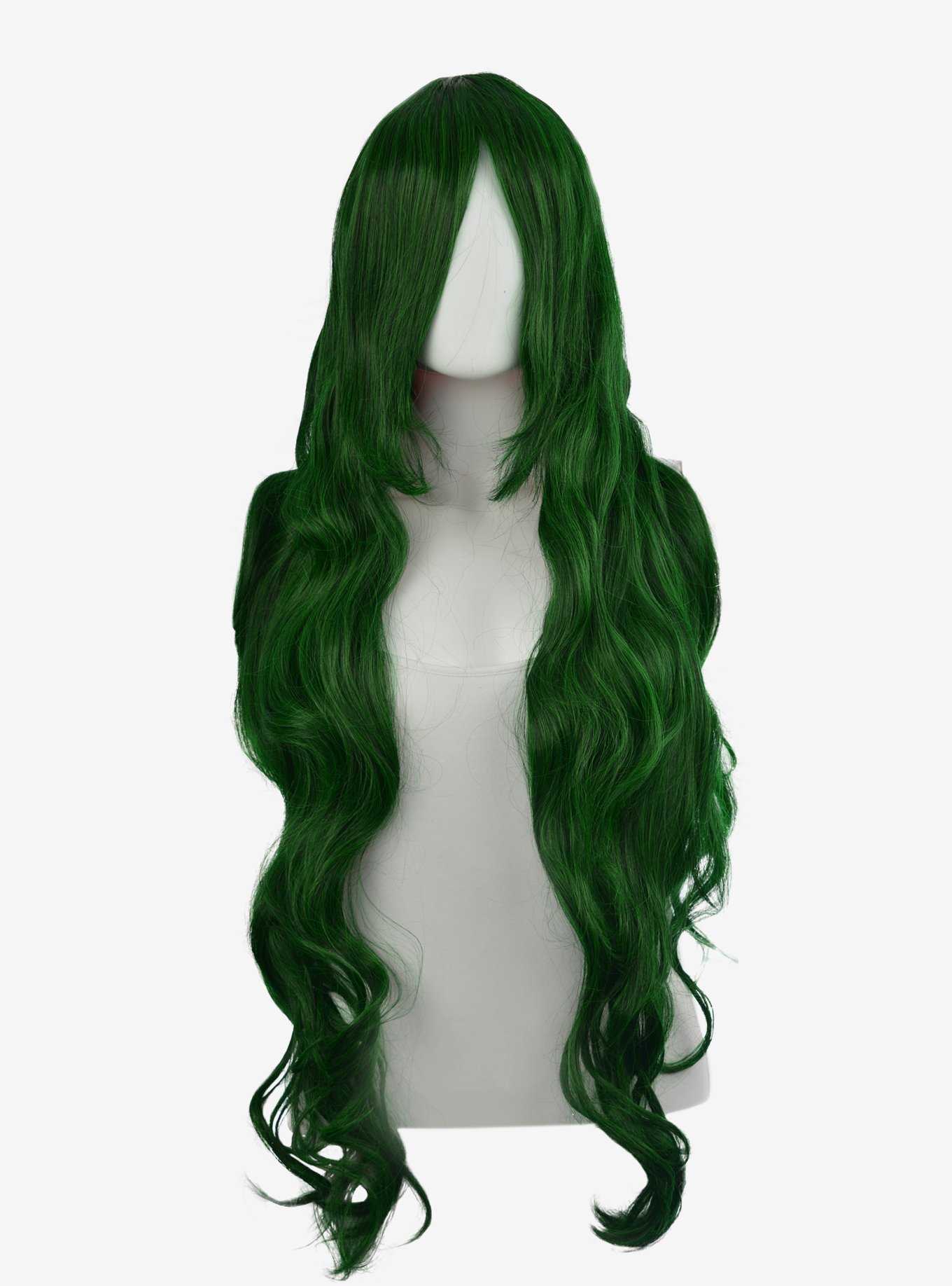 Epic Cosplay Hera Forest Green Mix Long Curly Wig, , hi-res