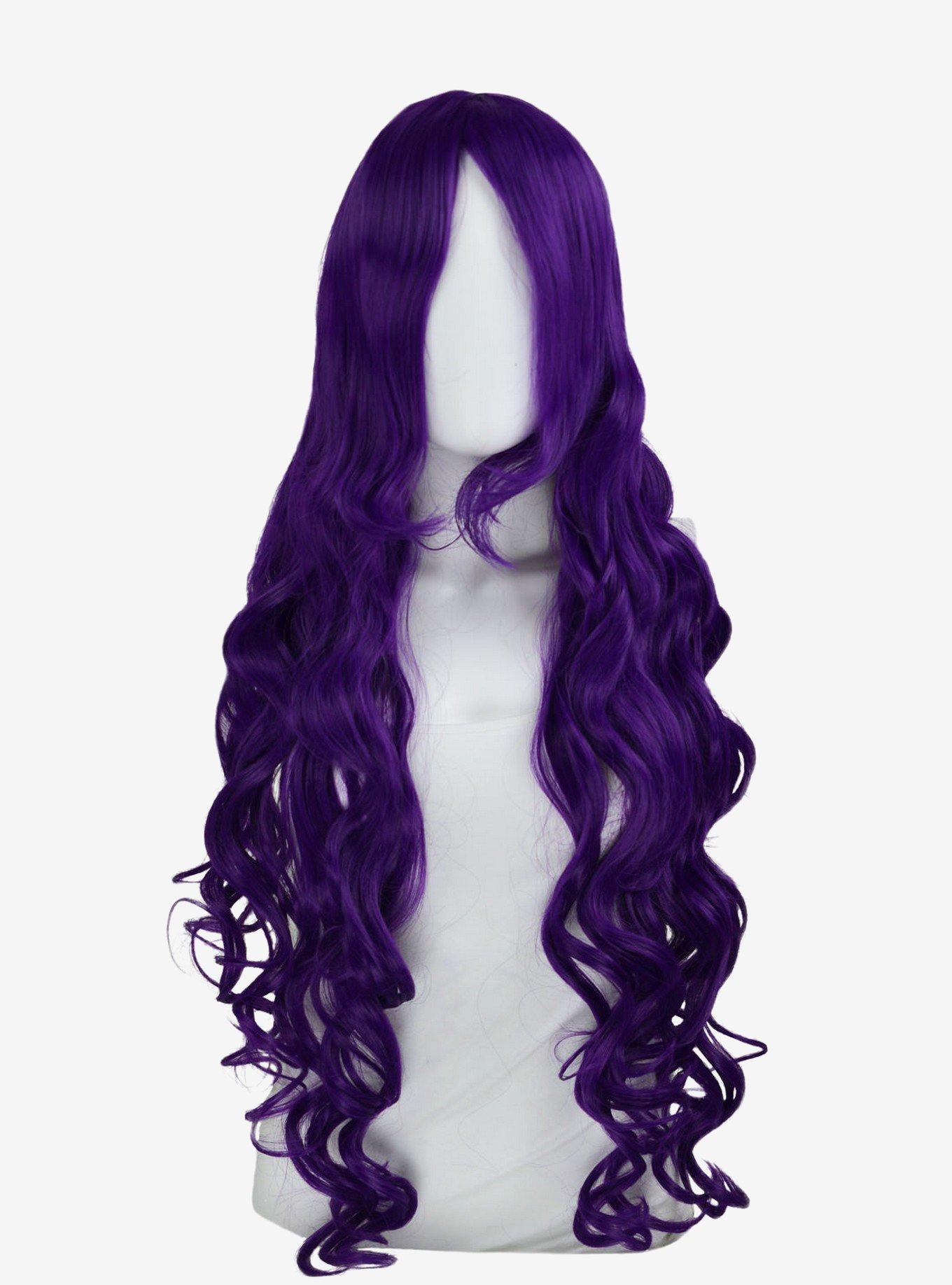 Epic Cosplay Hera Royal Purple Long Curly Wig, , hi-res
