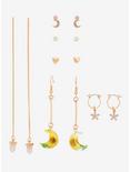Pressed Flower Crescent Earring Set - BoxLunch Exclusive, , hi-res