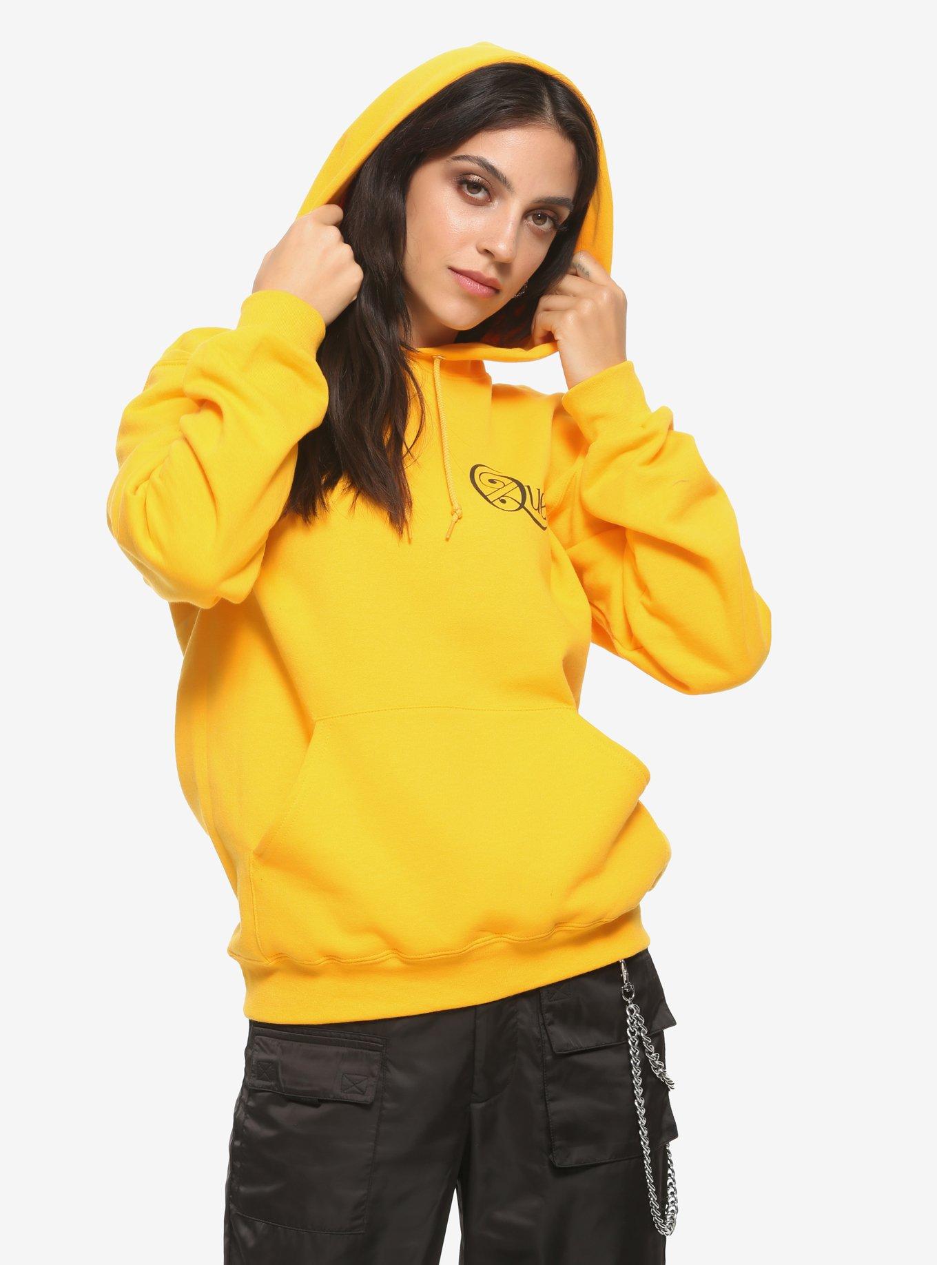 Queen Window Photo Girls Hoodie, YELLOW, hi-res