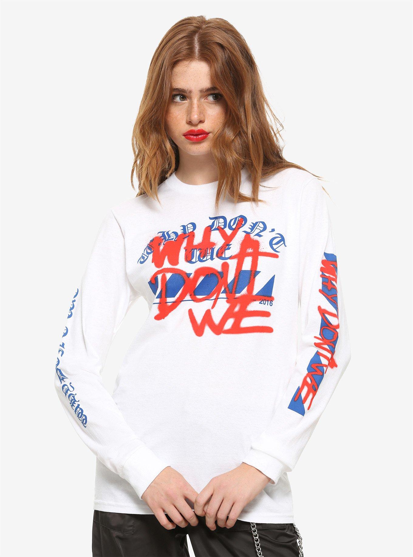 Why Don't We Spray Paint Girls Long-Sleeve T-Shirt, WHITE, hi-res