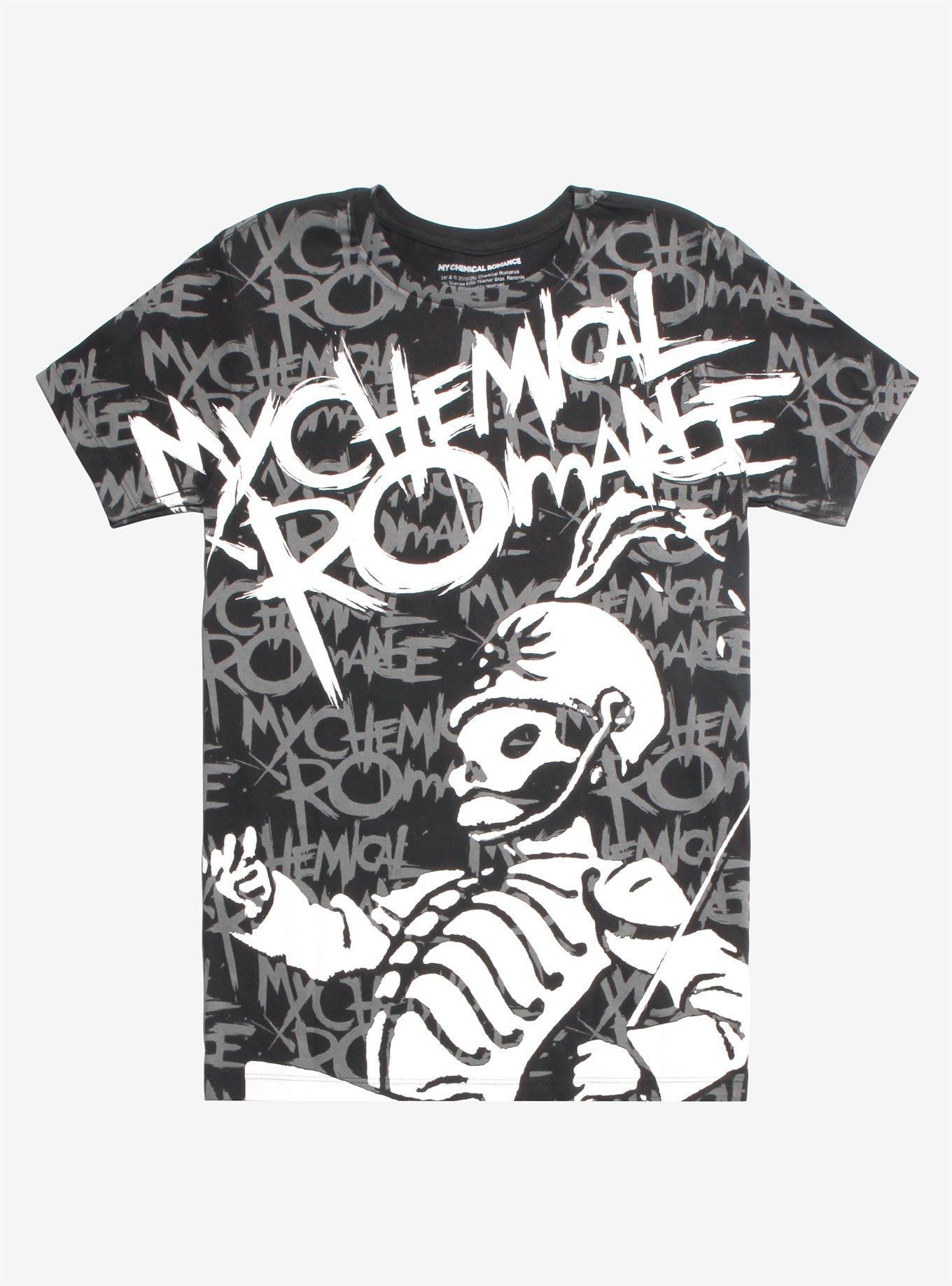 My Chemical Romance The Black Parade Belt Print T-Shirt, BLACK, hi-res