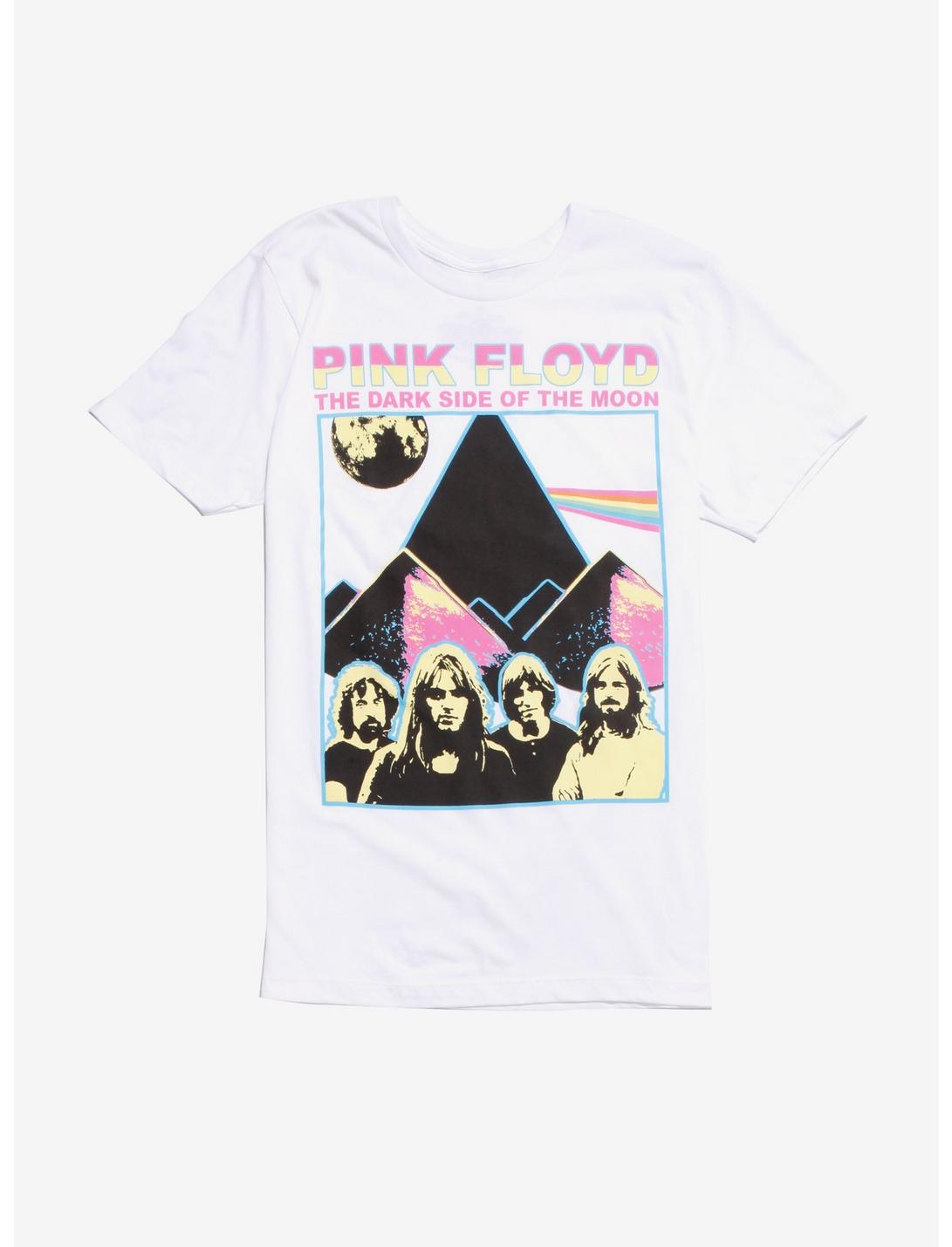 Pink Floyd Dark Side Of The Moon Pyramids T-Shirt, WHITE, hi-res