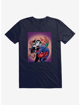 DC Comics Batman Harley Quinn The Joker Valentines T-Shirt, NAVY, hi-res