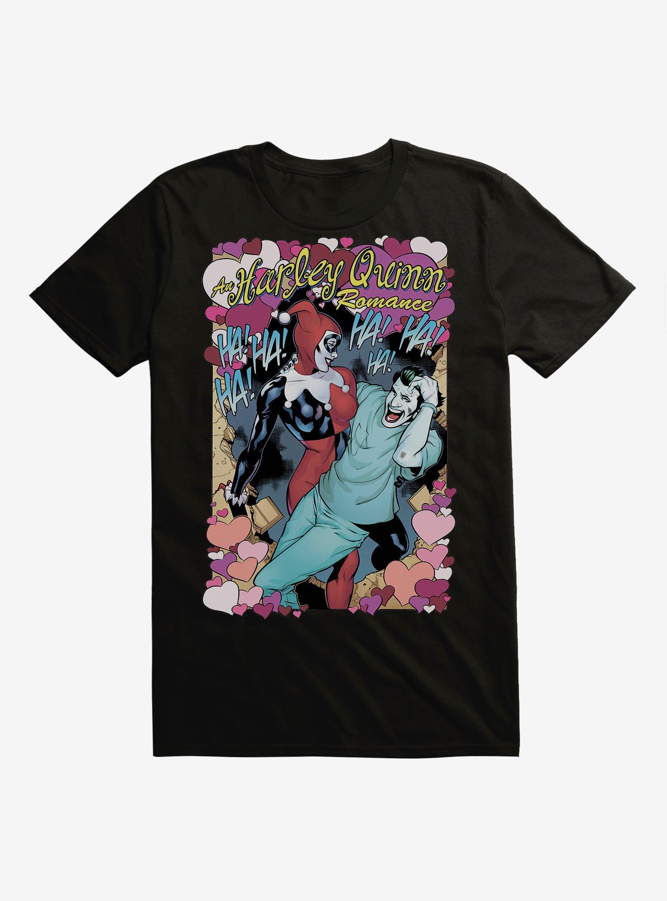 DC Comics Batman Harley Quinn The Joker Romance T-Shirt, BLACK, hi-res