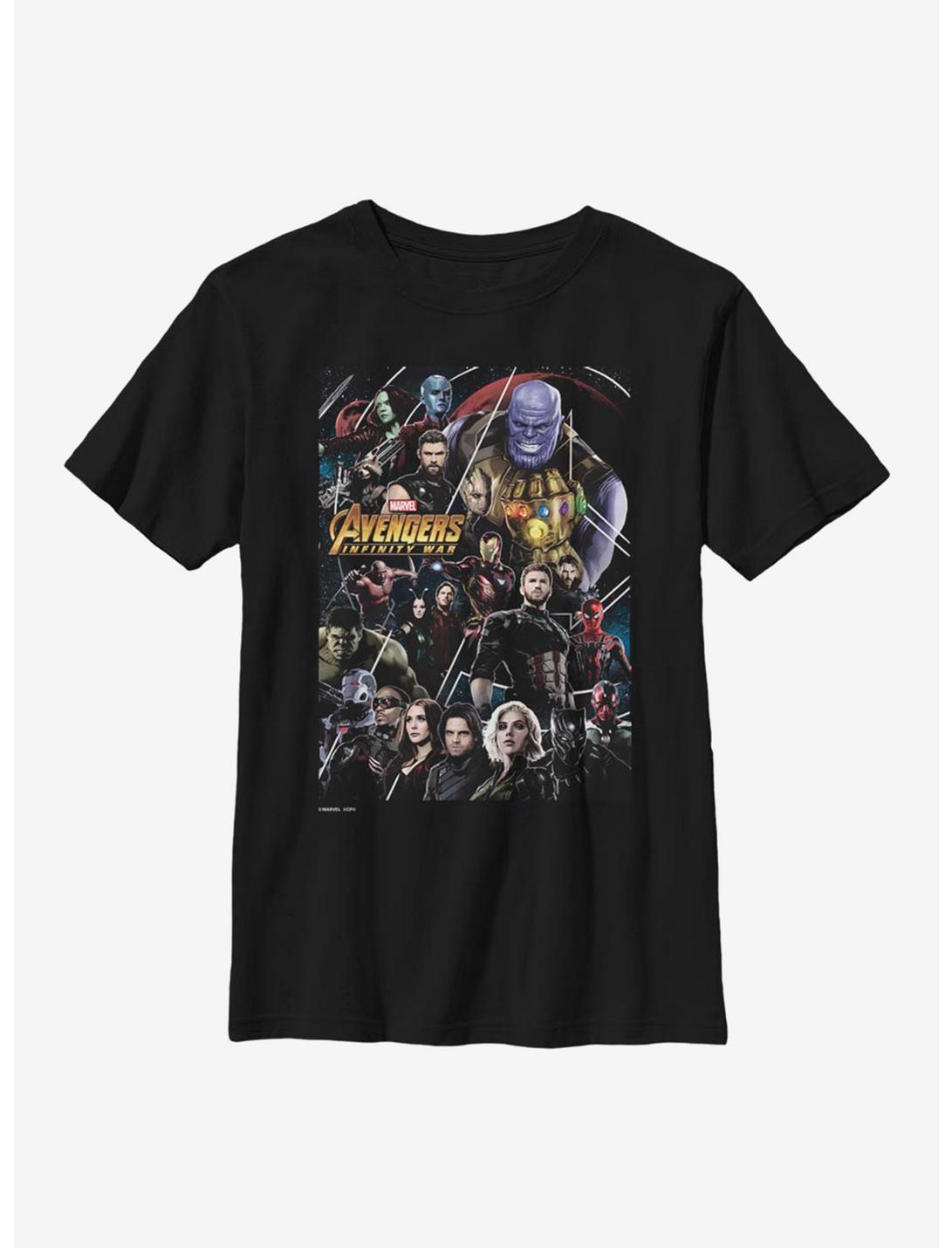 Marvel Avengers Classic Poster Youth T-Shirt, BLACK, hi-res