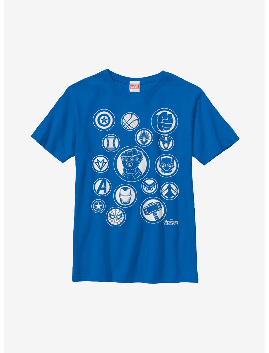 Marvel Avengers Symbol Youth T-Shirt, ROYAL, hi-res