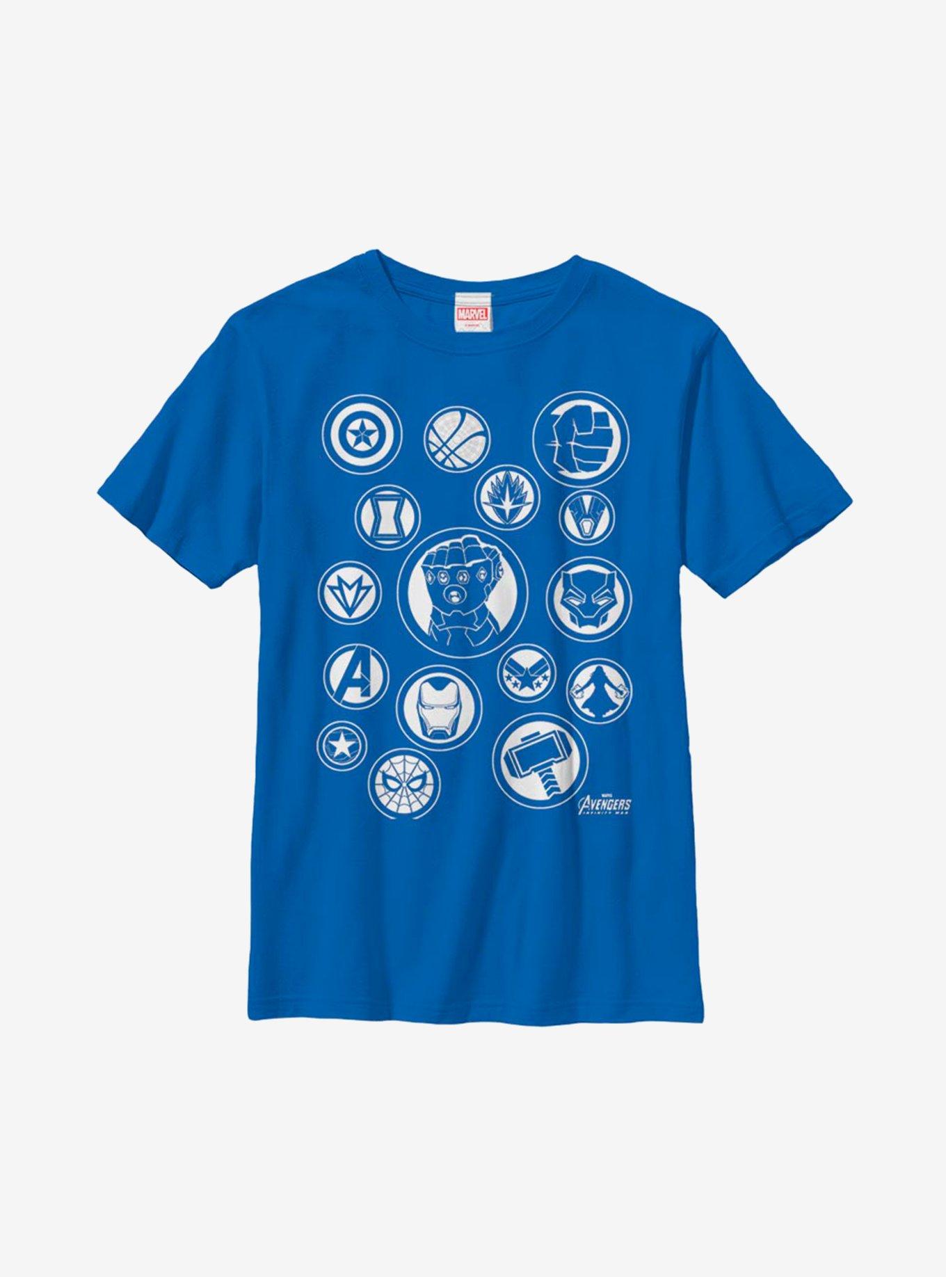 Marvel Avengers Symbol Youth T-Shirt, ROYAL, hi-res