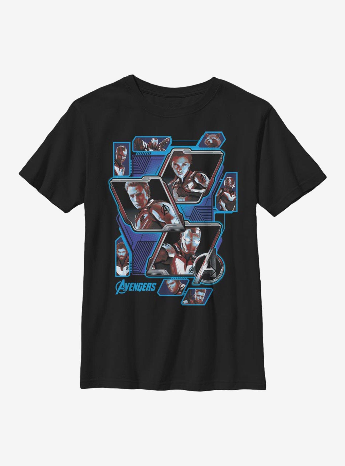 Marvel Avengers Panel Shot Youth T-Shirt, BLACK, hi-res