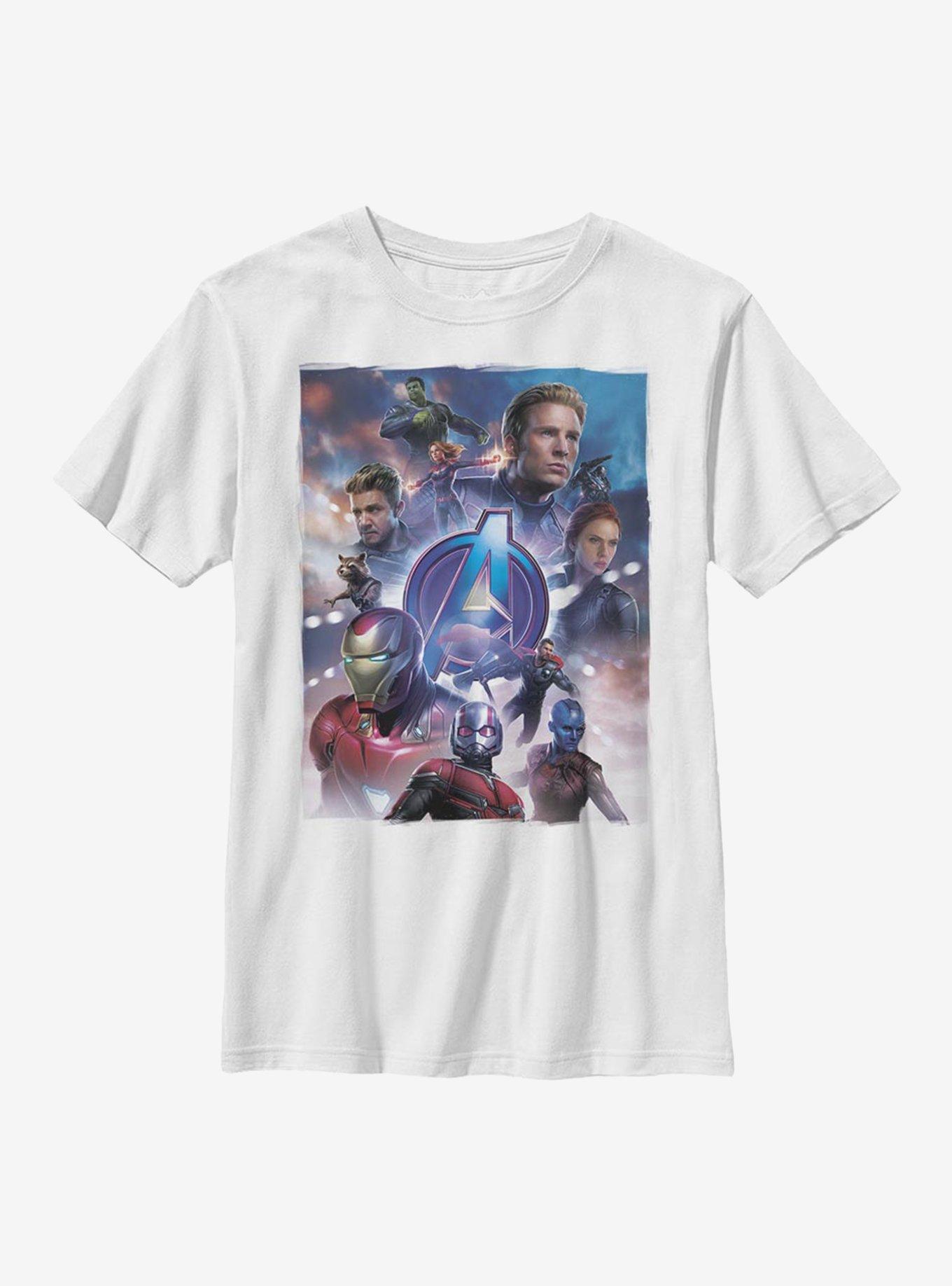 Marvel Avengers Basic Poster Youth T-Shirt, WHITE, hi-res