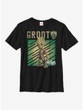 Marvel Guardians Of The Galaxy Groot Tree Youth T-Shirt, BLACK, hi-res