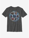 Marvel Avengers Circle Heroes Youth T-Shirt, CHAR HTR, hi-res