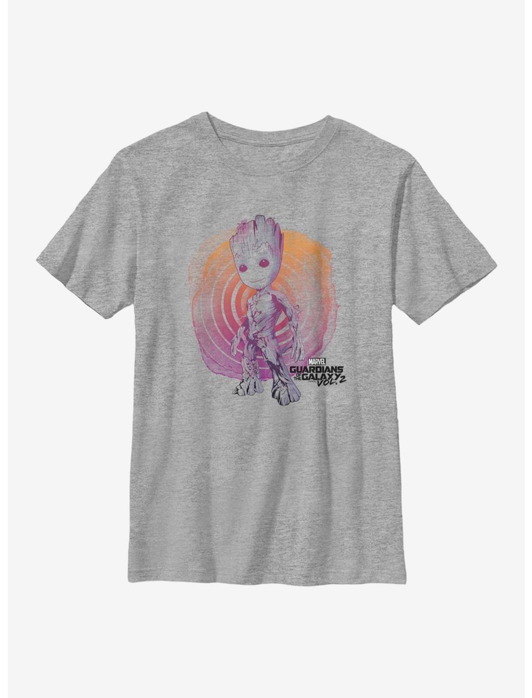 Marvel Guardians Of The Galaxy Groot Watercolor Youth T-Shirt, ATH HTR, hi-res