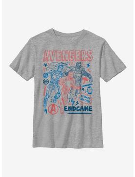 Marvel Avengers Earths Mightiest Doodles Youth T-Shirt, , hi-res