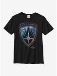 Marvel Guardians Of The Galaxy Milano Shield Youth T-Shirt, BLACK, hi-res