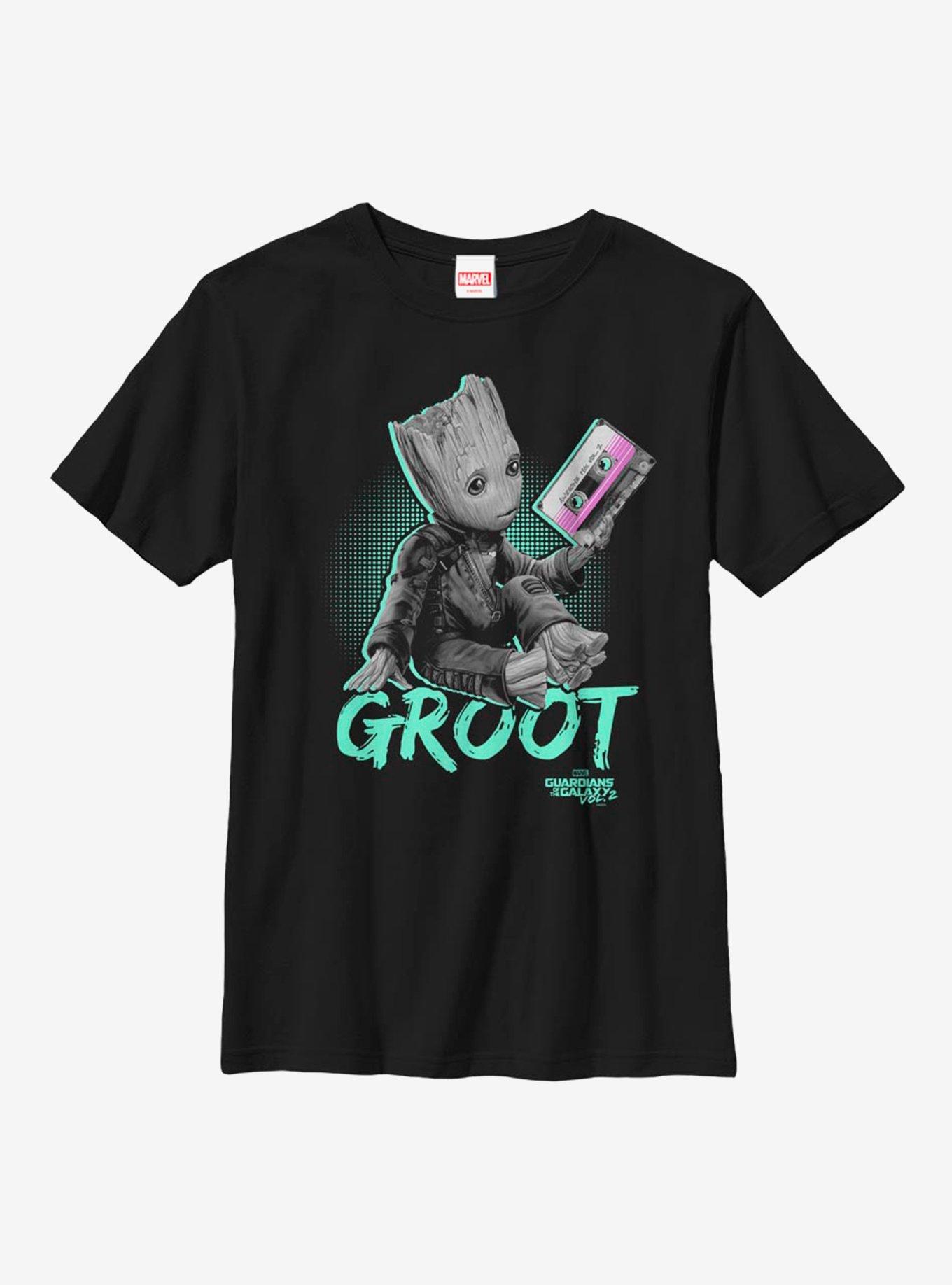 Marvel Guardians Of The Galaxy Neon Baby Groot Youth T-Shirt, , hi-res
