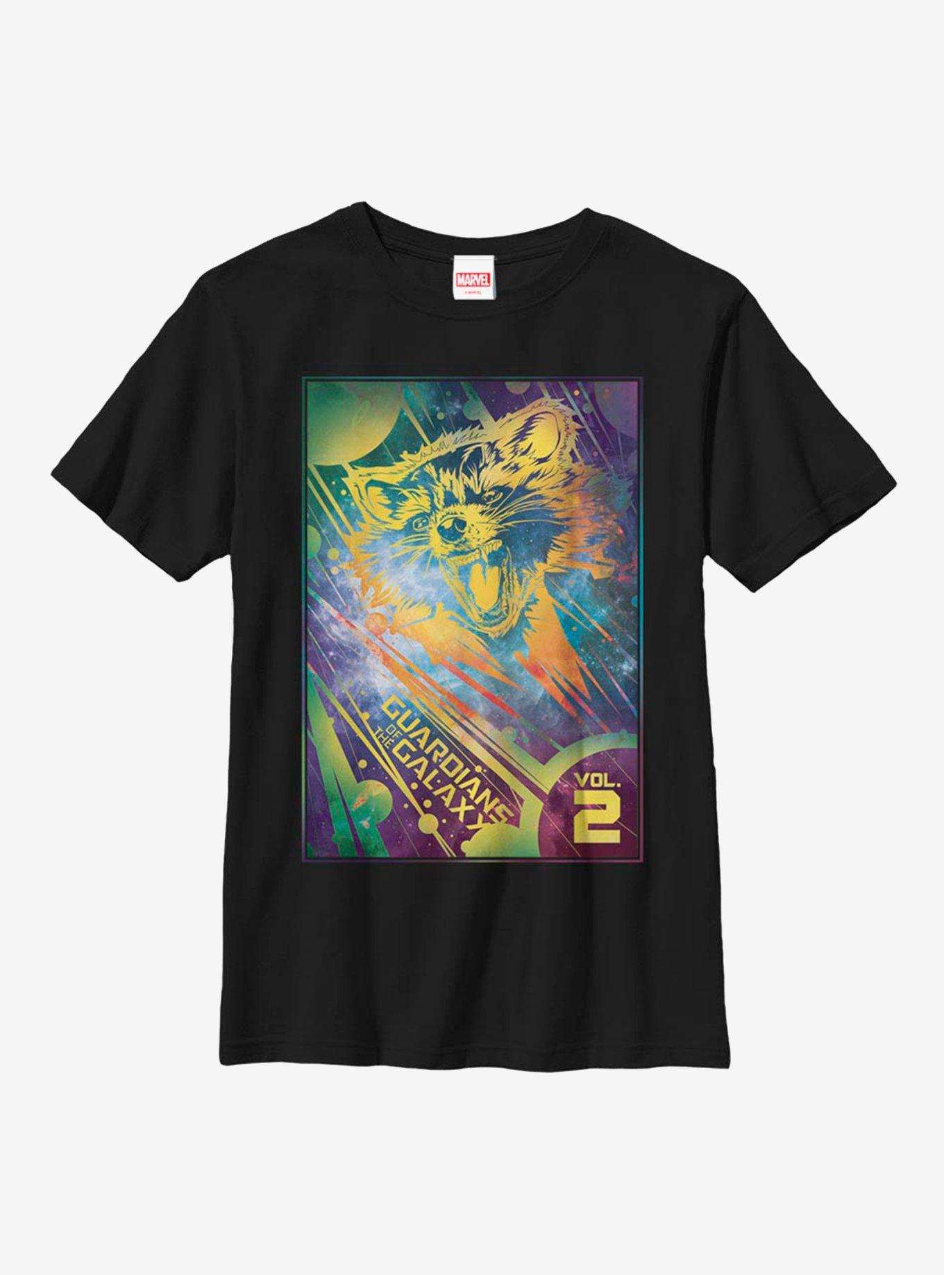 Marvel Guardians Of The Galaxy Space Rocket Youth T-Shirt, , hi-res