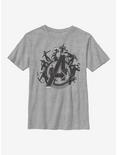 Marvel Avengers Flying Heroes Youth T-Shirt, ATH HTR, hi-res