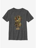 Marvel Avengers Gauntlet And Stones Youth T-Shirt, CHAR HTR, hi-res
