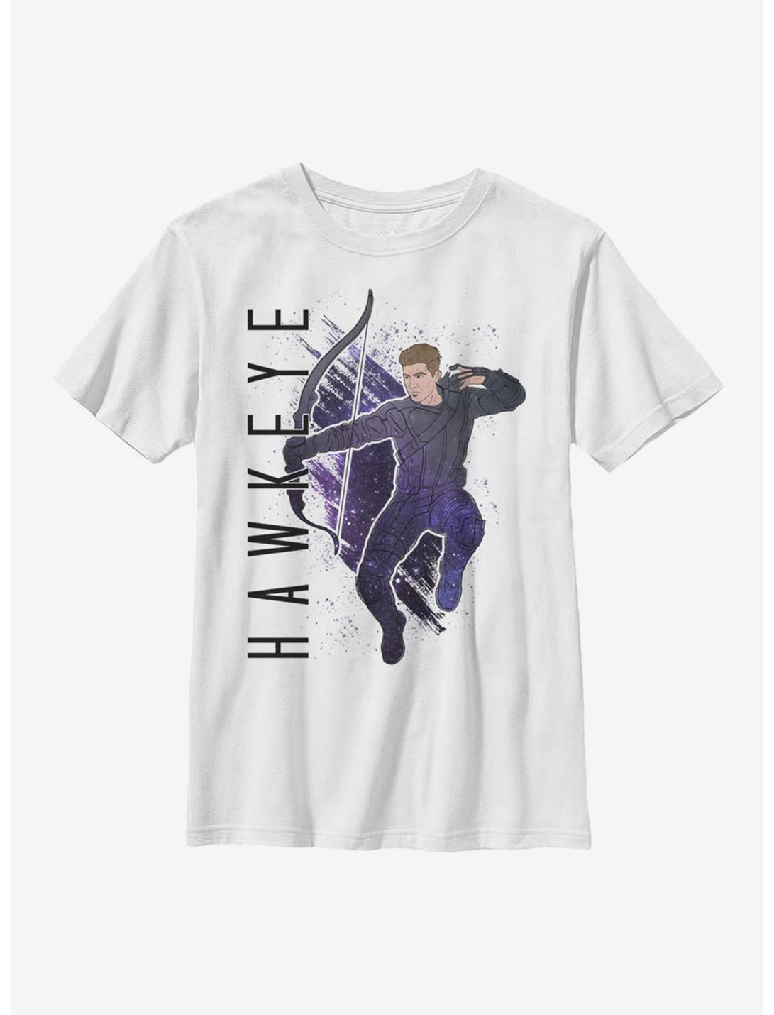 Marvel Avengers Hawkeye Painted Youth T-Shirt, WHITE, hi-res