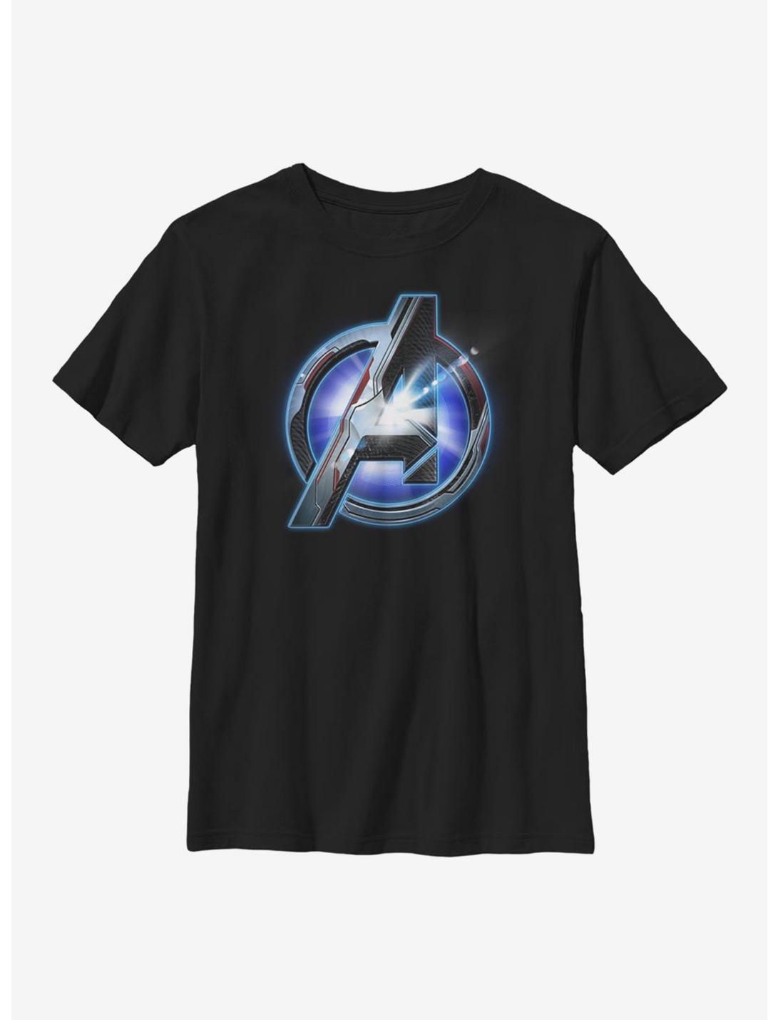Marvel Avengers Tech Logo Youth T-Shirt, BLACK, hi-res