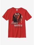 Marvel Avengers Scarlet Witch Silhouette Youth T-Shirt, RED, hi-res