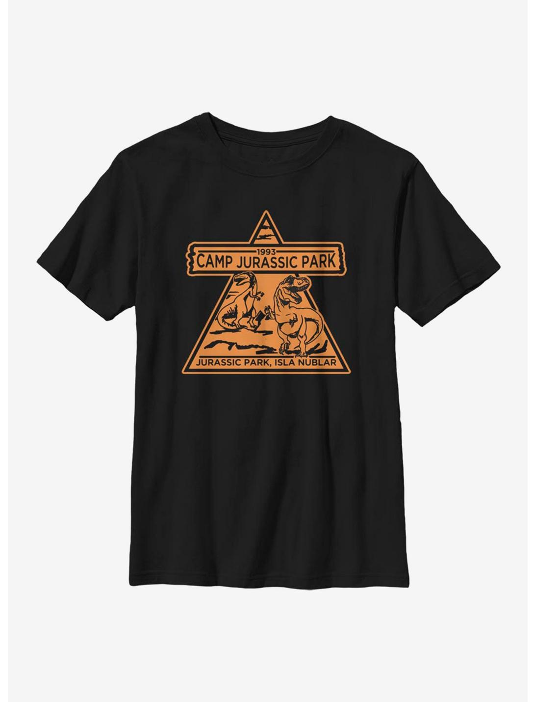 Jurassic Park Camp Jurassic 1993 Youth T-Shirt, BLACK, hi-res