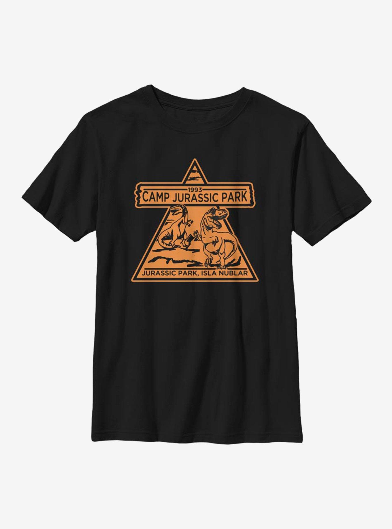 Jurassic Park Camp Jurassic 1993 Youth T-Shirt, BLACK, hi-res