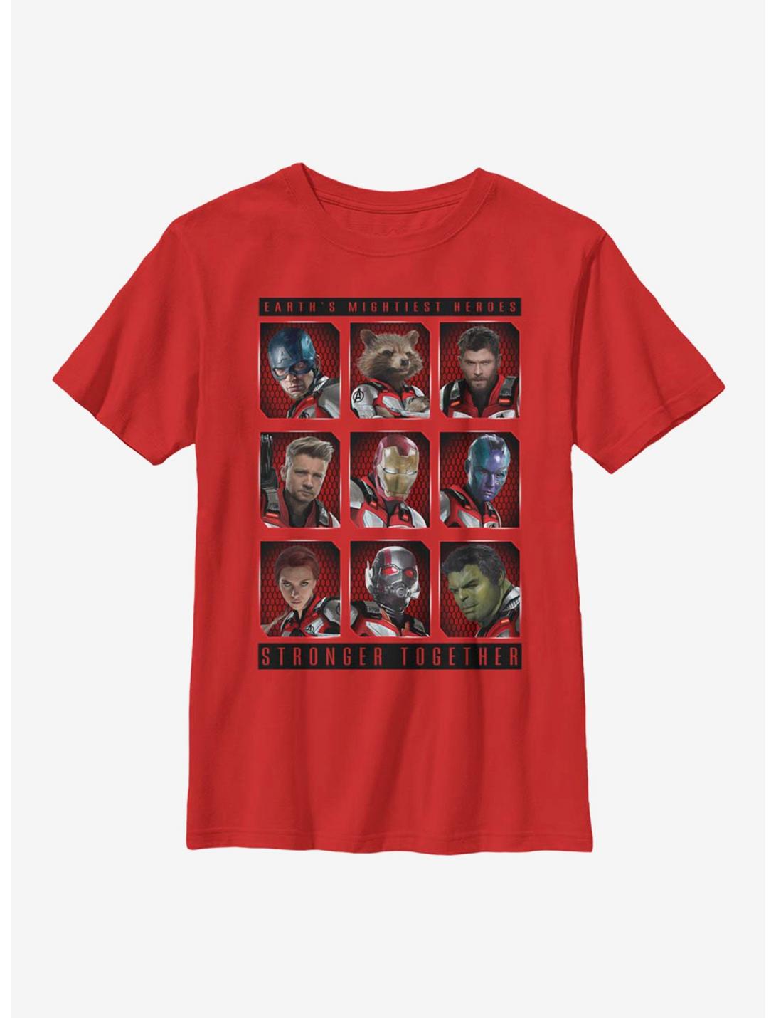 Marvel Avengers Mightiest Heroes Youth T-Shirt, RED, hi-res