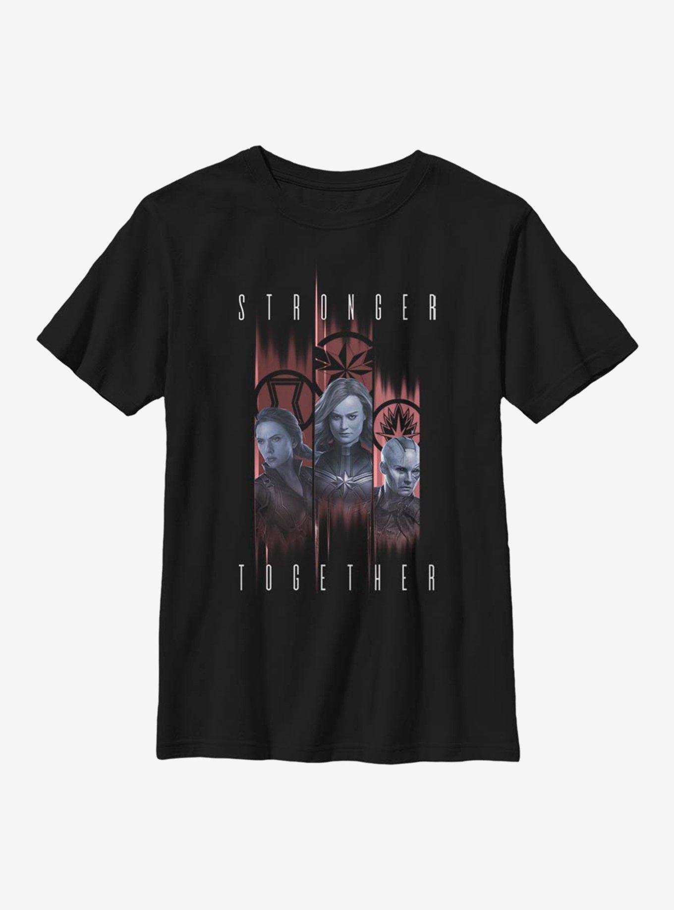 Marvel Avengers Stronger Trio Youth T-Shirt, BLACK, hi-res