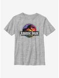 Jurassic Park Logo Tie Dye Youth T-Shirt, ATH HTR, hi-res