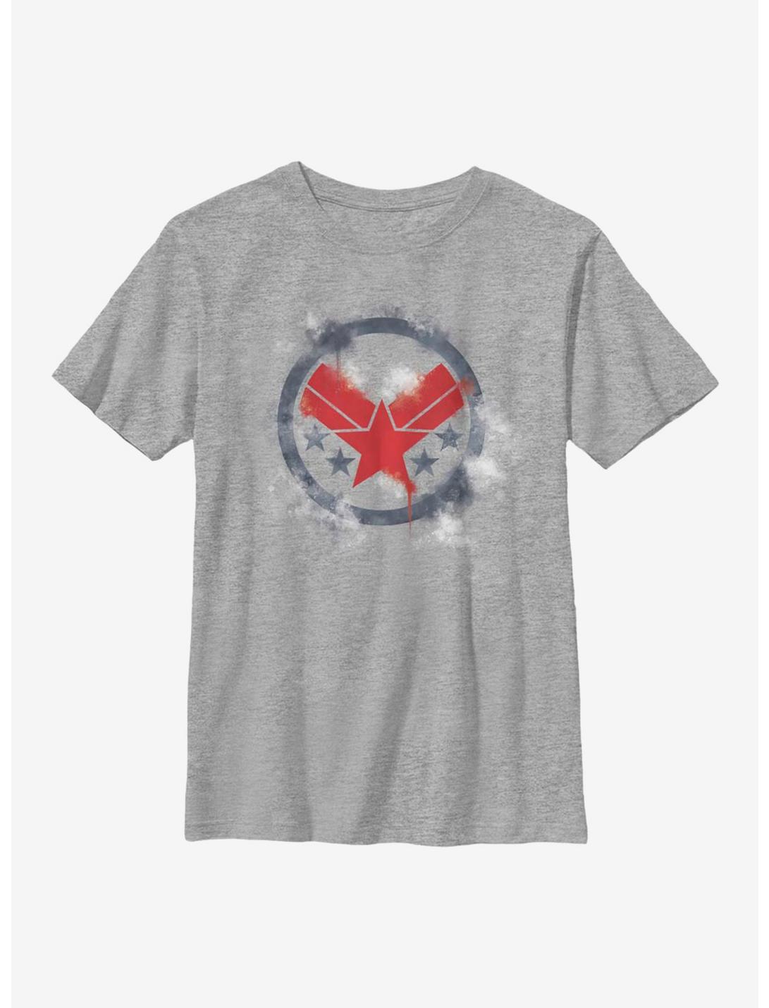 Marvel Avengers War Machine Spray Logo Youth T-Shirt, ATH HTR, hi-res