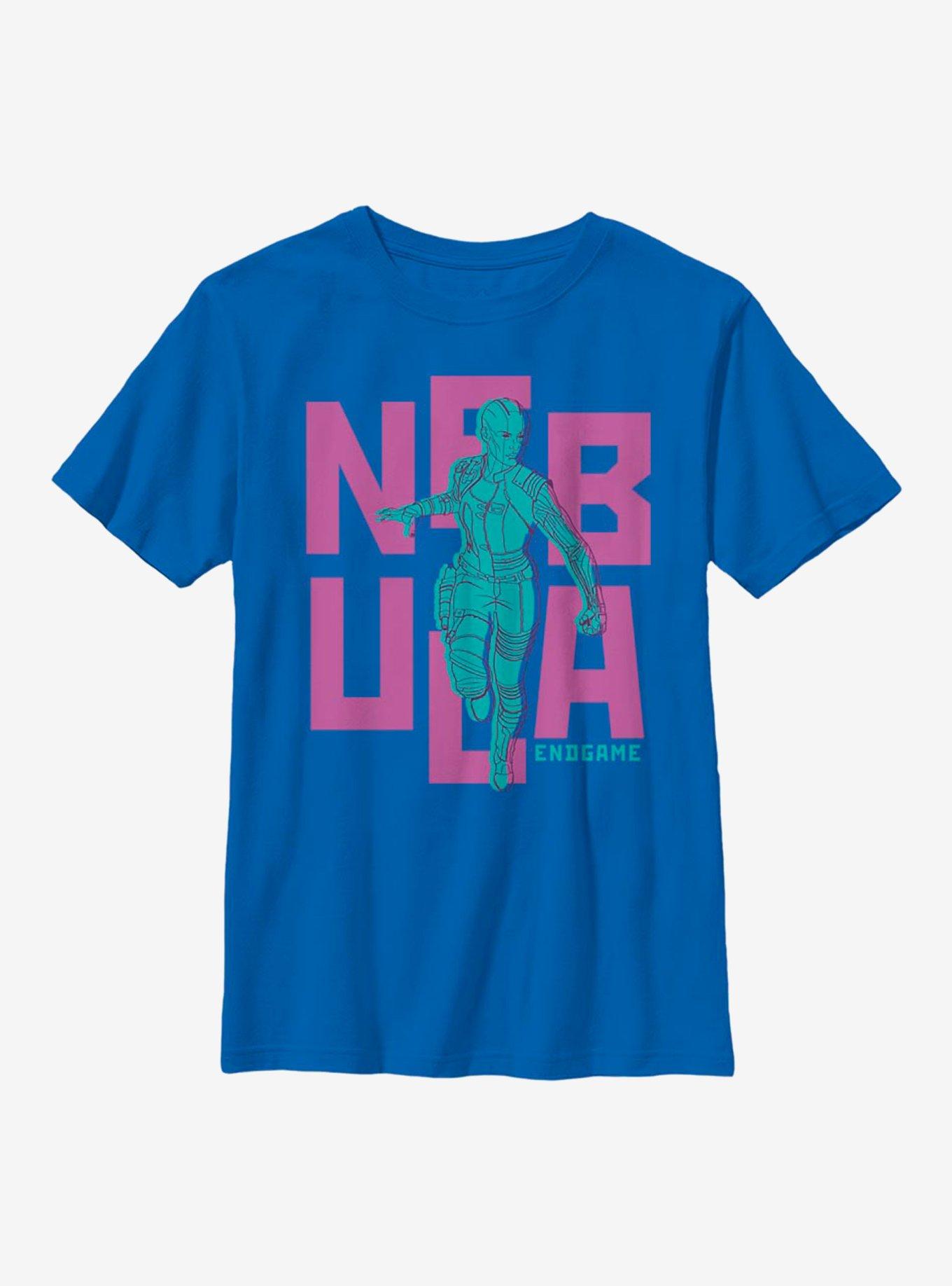 Marvel Avengers Text Pop Nebula Youth T-Shirt, ROYAL, hi-res