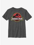 Jurassic Park Classic Logo Youth T-Shirt, CHAR HTR, hi-res